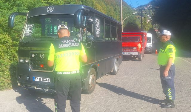 Zonguldak Jandarma ekiplerinden trafik denetimi