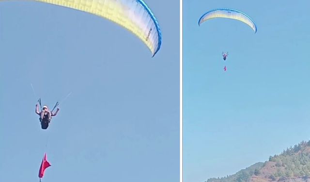 Yamaç Paraşütçüleri 30 Ağustos'u gökyüzünde kutladı
