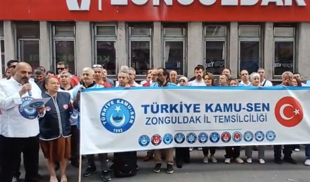 Zonguldak'ta memurlar iş bıraktı: Adalet istiyoruz
