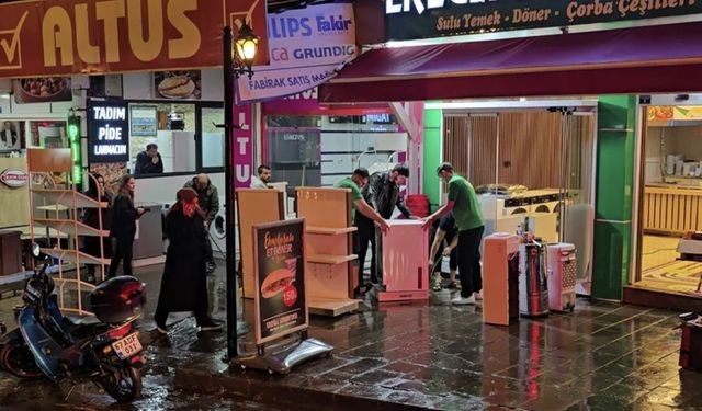 Karadeniz Ereğli'de yağış sonrası temizlik çalışmaları başladı