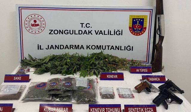 Zonguldak'ta uyuşturucu ve tarihi eser ele geçirildi