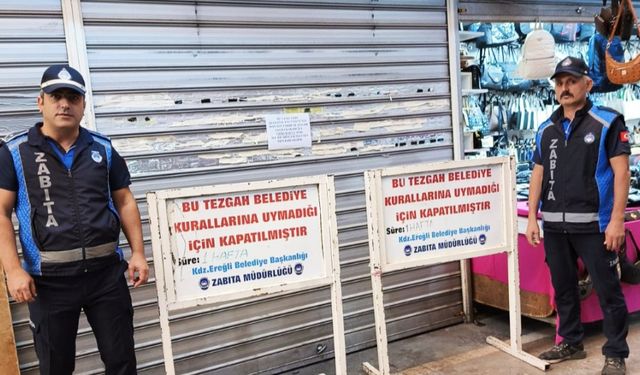 Müşteriye kaba davranan 2 esnafın tezgahı kapatıldı