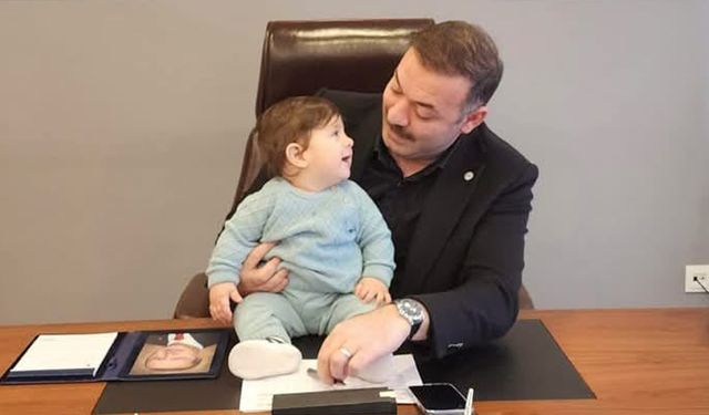 Mustafa Çağlayan, minik Alparslan’ı ağırladı…