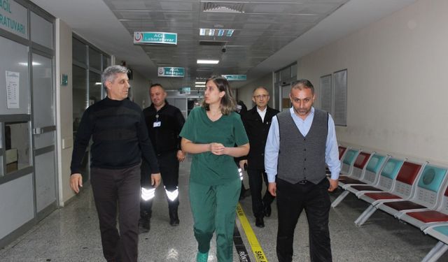 Çaycuma Devlet Hastanesi ve 112 İstasyonlarına gece denetimi