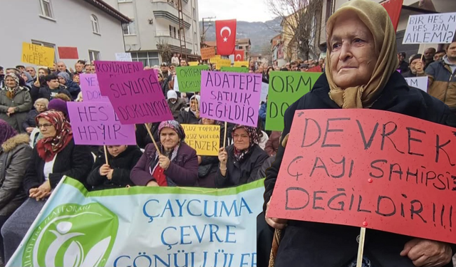 Yağmurca köylülerinden HES eylemi