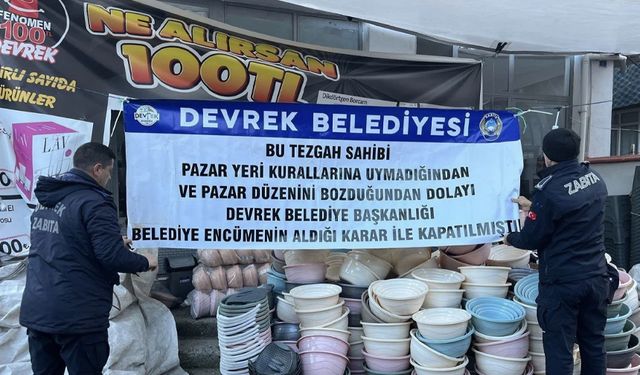 Pazar tezgahı encümen kararıyla kapatıldı