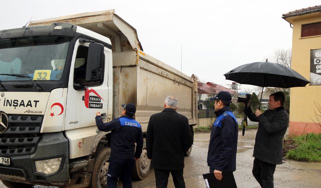 Kdz. Ereğli Belediyesi, hafriyat kamyonlarına müdahale etti