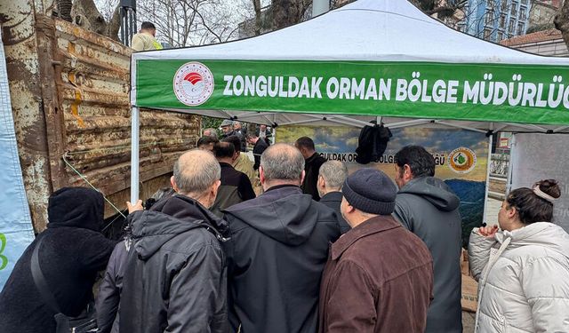Zonguldak’ta ücretsiz fidan dağıtımına yoğun ilgi