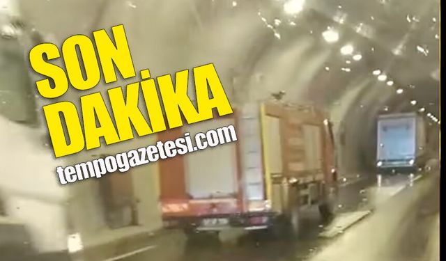 Tünelde iki TIR çarpıştı