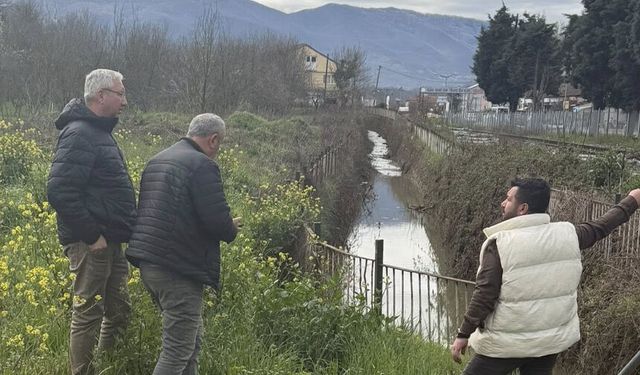 Bakacakkadı’da sel riskine karşı dere ıslahı incelemesi