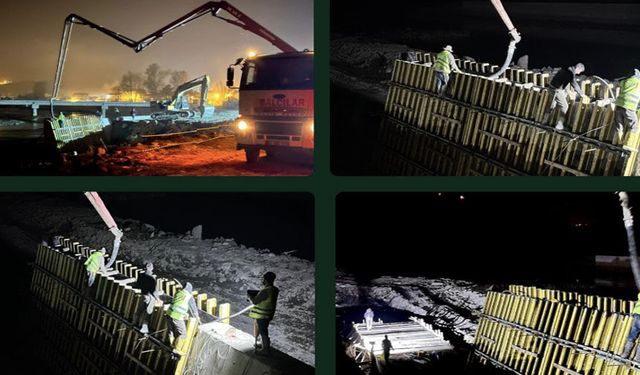 Subaşı Deresi Islah çalışmaları gece gündüz sürüyor