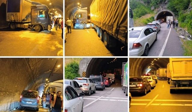 Gökgöl tünelinde görünmez kaza
