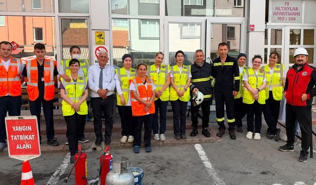 Başkent Diyaliz Merkezi'nde deprem ve yangın tatbikatı