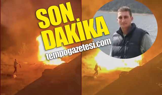 Aracını şarampole yuvarlayan Cüneyt Bükrü, alevler arasında can verdi