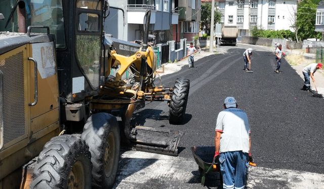 14 bin ton sıcak asfalt yollarla buluştu, hedef 45 bin ton