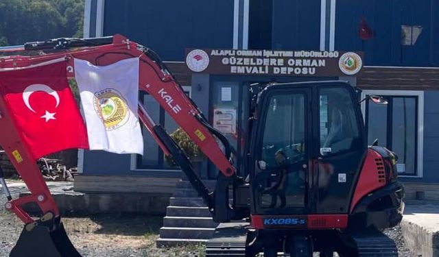 Alaplı Orman İşletme Müdürlüğü'ne yeni ekskavatör tahsis edildi