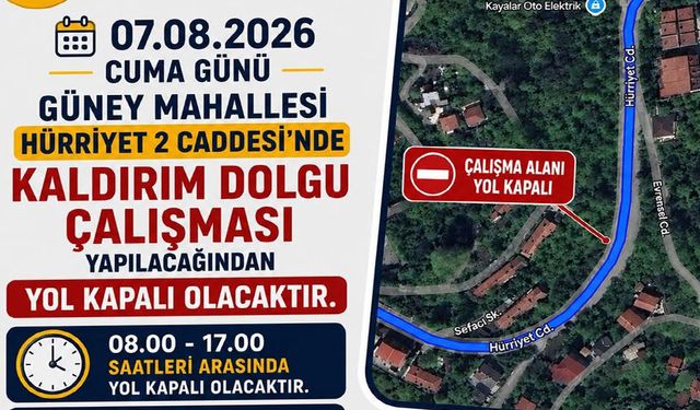 Kozlu'da o yol trafiğe kapatılıyor