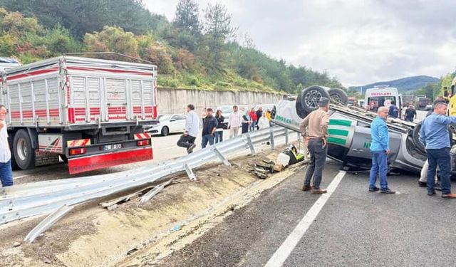 Devrek’te Orman İşletmesine ait hizmet aracı kaza yaptı