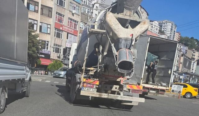 Beton Mikserinden Çevre Kirliliği uyarısı
