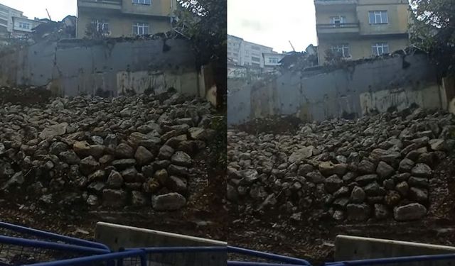Kadırga’daki facianın ardından istinat duvarına kaya ve toprak dolgusu