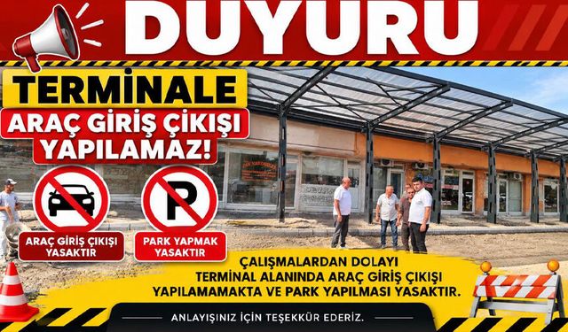 Gökçebey Terminali’nde araç giriş-çıkışı yasaklandı