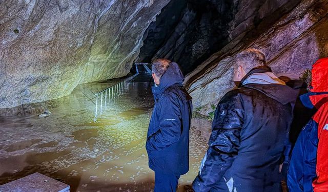 Gökgöl Mağarası su ve çamur altında kaldı: Ziyaretçi girişine kapatıldı