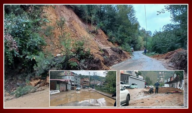 Zonguldak’ta sağanak felaketi: Dükkanları su bastı, yol kapandı!