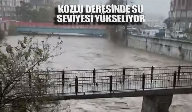 Kozlu Deresi’nde su seviyesi yükseliyor: Esnaf tedirgin!