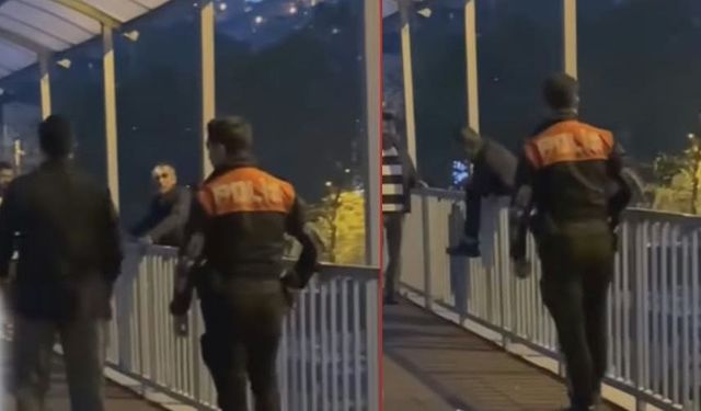 Zonguldak’ta üst geçitte intihar girişimi