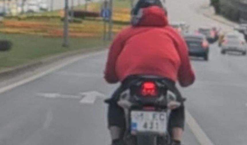 Dur ihtarına uymayan motosiklet sürücüsüne 48 bin lira ceza