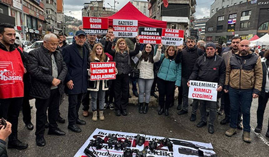 Basın mensupları, Gazeteciler Günü'nde eylem yaptı