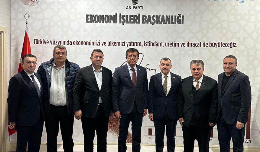 Zonguldak heyetinden Nihat Zeybekçi'yi ziyaret...