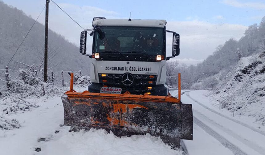 Zonguldak’ta 82 köy yolu ulaşıma kapandı