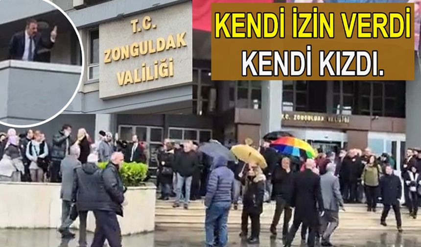 Kendi izin verdi, kendi kızdı!