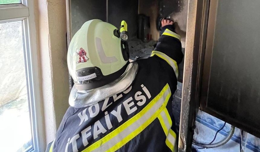 Mutfakta çıkan yangın ekipleri harekete geçirdi