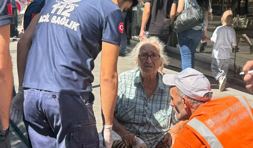 Yaşlı kadın hastanelik oldu