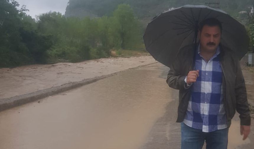 Ilıksu deresi taştı