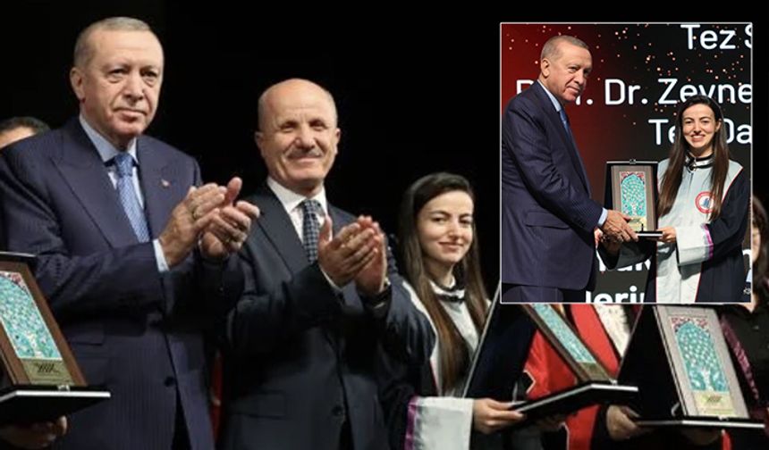 BEUN Öğretim Üyesi Dr. Öğr. Üyesi Burcu Timur, Cumhurbaşkanı Erdoğan'dan ödül aldı