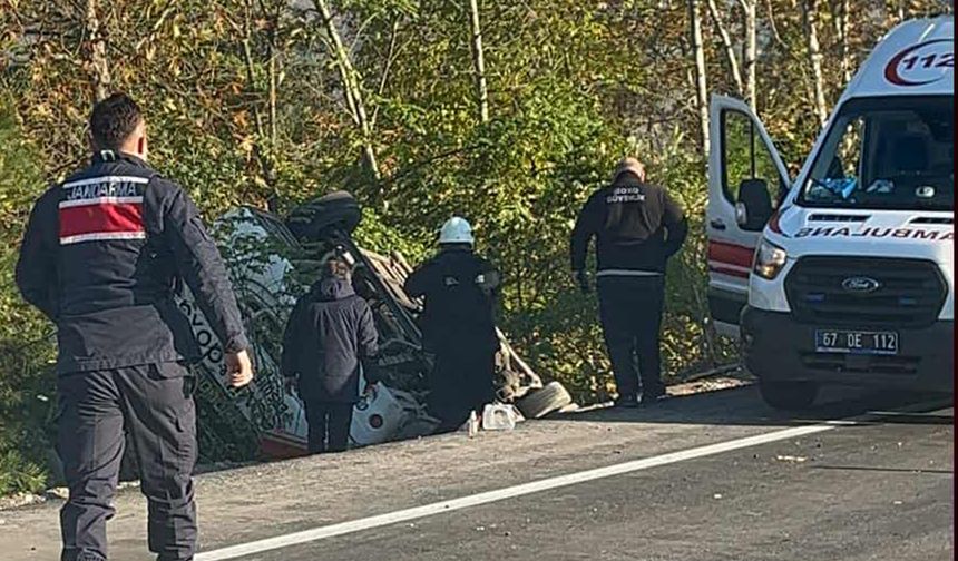 İşçi servisi şarampole yuvarlandı...