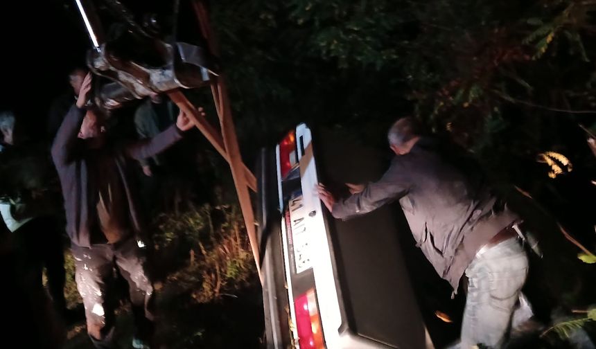 Fren yerine gaza basınca şarampole uçtu…