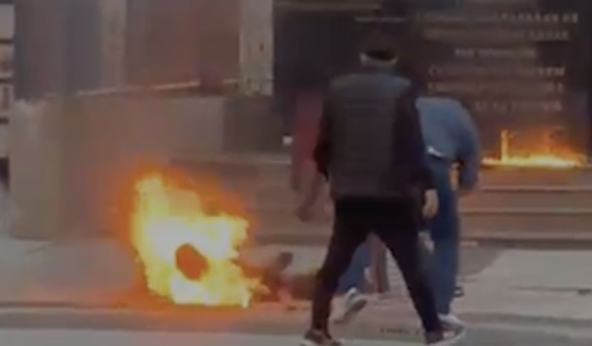 Devrek'te olay: Meydanda kendini ateşe verdi