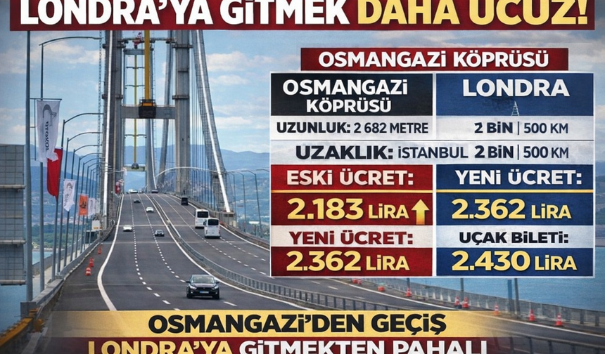 Osmangazi Köprüsü Geçişi, Londra Uçuşundan Daha Pahalı!