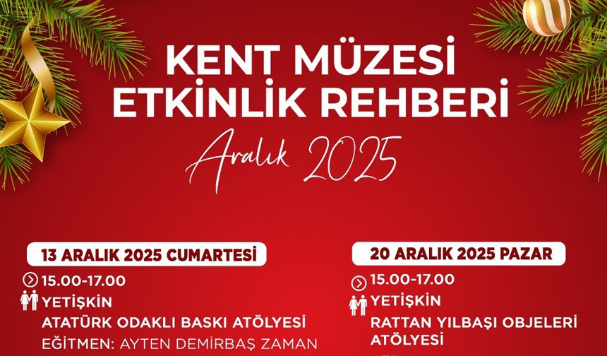 Kent Müzesi aralık ayı etkinlik takvimi
