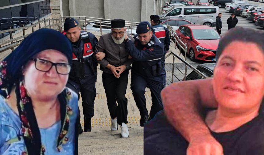Eşini ve kayınvalidesini öldüren zanlı adliyede