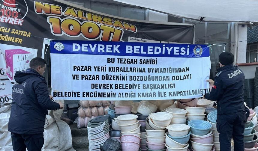 Pazar tezgahı encümen kararıyla kapatıldı