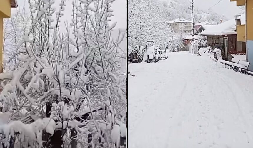 Zonguldak'ta yüksek kesimlerde kar kalınlığı 30 cm'yi aştı