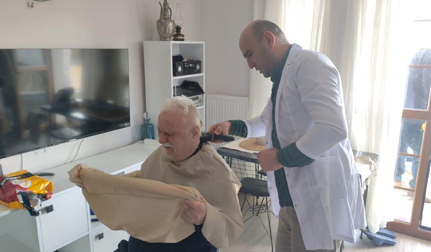 Gökçebey'de 'Evde Berber' hizmeti başladı