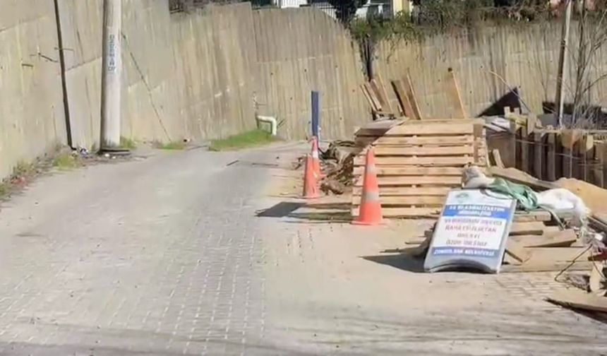 Vatandaştan 'yarım kalan yol' tepkisi