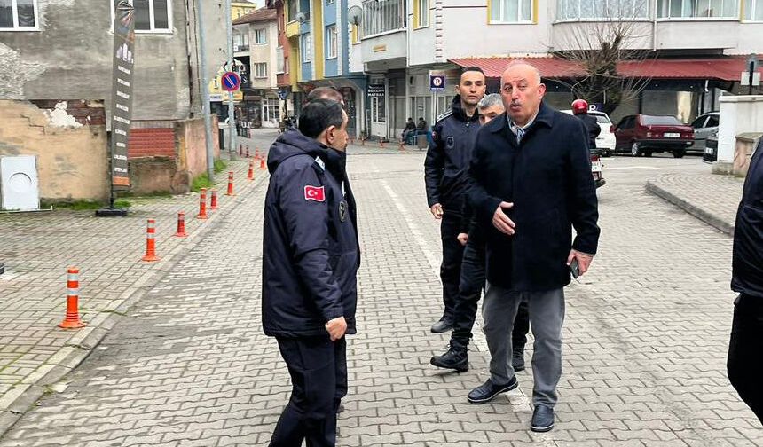 Gökçebey'de trafik ve yaya güvenliği için sahada inceleme