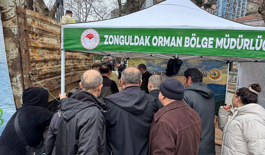 Zonguldak’ta ücretsiz fidan dağıtımına yoğun ilgi